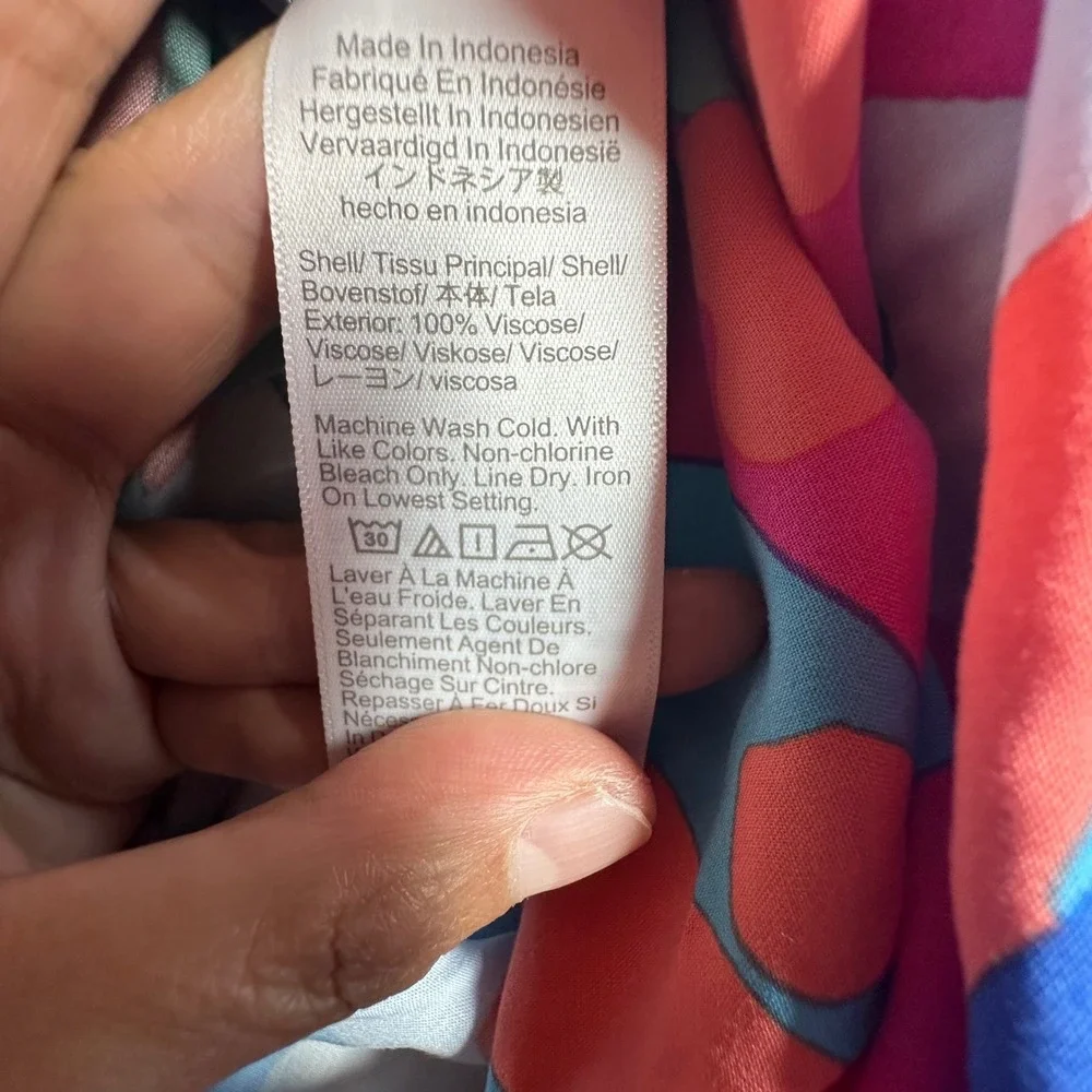 J.Crew Tropical Leaf Wrap Maxi Skirt Summer Resort XS Multicolor Botanical Luau